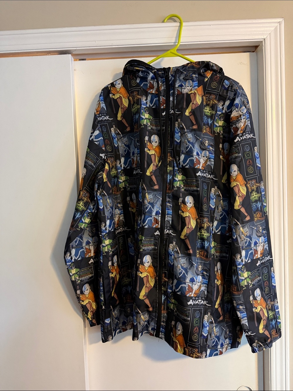 Nickelodeon Avatar Hooded Jacket in Black with Blue and Orange Prints